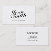 Classy Calligraphic Cosmetologist Visitekaartje (Voorkant / Achterkant)