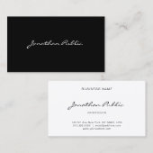Classy Calligraphic Script Simple Design Sjabloon Visitekaartje (Voorkant / Achterkant)