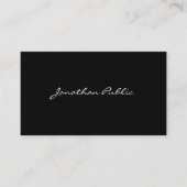 Classy Calligraphic Script Simple Design Sjabloon Visitekaartje (Voorkant)