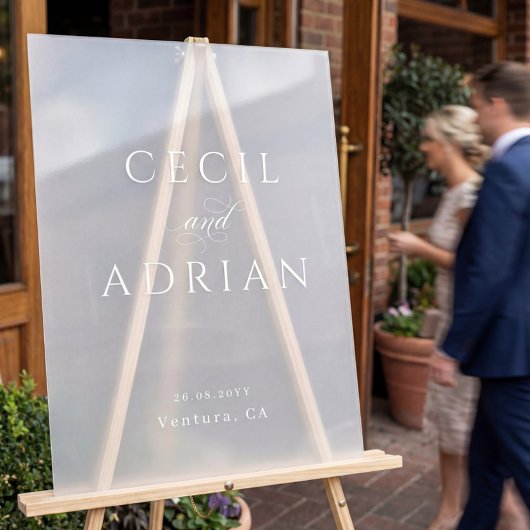 Classy Calligraphy Semi Transparent Wedding