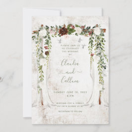 Classy Canopy Wedding Invitation Suite Kaart