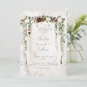 Classy Canopy Wedding Invitation Suite Kaart (Staand voorkant)