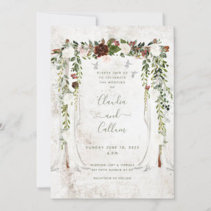 Classy Canopy Wedding Invitation Suite Kaart