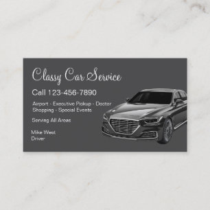 Classy Car Service of het thema Uber Driver Visitekaartje
