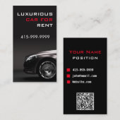 Classy Car Service of Uber Driver QR-code Visitekaartje (Voorkant / Achterkant)