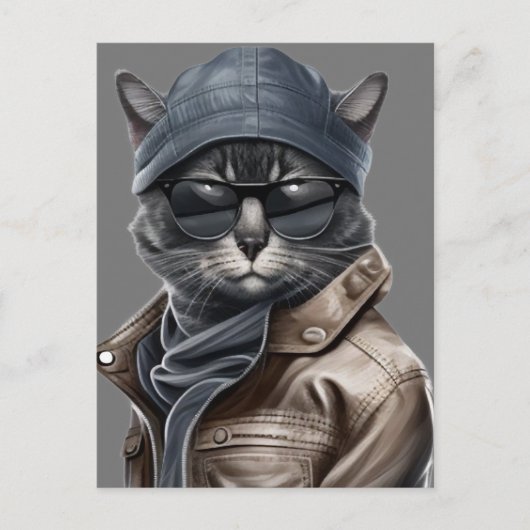 Classy Cat Birthday Kaart voor hem (Voorkant)