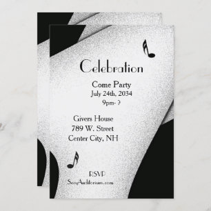 Classy Celebration Party Invitation 5"x 7" Kaart