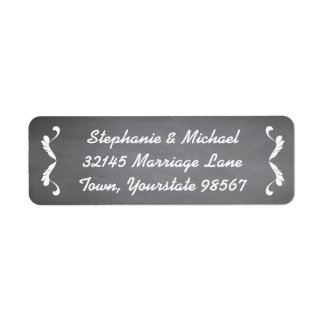 Classy Chalkboard Adreslabels Etiket