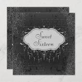 Classy  Chandelier Ornament Sweet 16 Kaart (Voorkant / Achterkant)