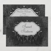 Classy  Chandelier Ornament Sweet 16 Kaart (Voorkant / Achterkant)