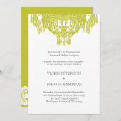 Classy Chandelier Wedding Invitations Kaart (Voorkant / Achterkant)