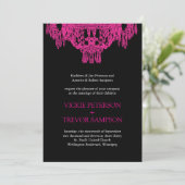 Classy Chandelier Wedding Invitations Kaart (Staand voorkant)