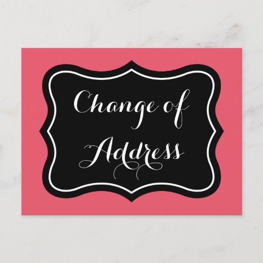 Classy Change of address calligraphy briefkaarten (Voorkant)