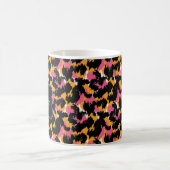 Classy Cheetah Print Pink Monogram Aangepast Magische Mok (Center)
