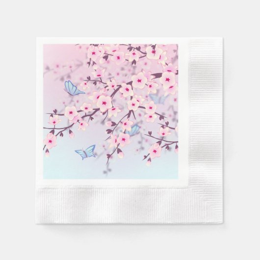 Classy Cherry Blossom Blurred Background Servet (Voorkant)