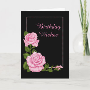Classy Chic Corner Rozen Boeket Verjaardag Kaart
