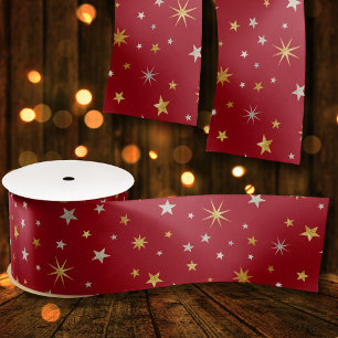 Classy Chic Elegant Gold Silver Red Kerstster Lint