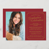 CLASSY CHIC ELEGANT GRADUTY INVITATION PARTI (Devant / Derrière)