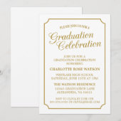 CLASSY CHIC ELEGANT GRADUTY INVITATION PARTI (Devant / Derrière)