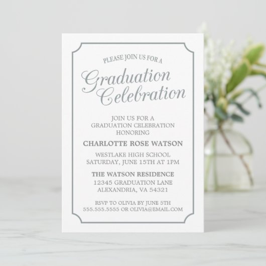 CLASSY CHIC ELEGANT GRADUTY INVITATION PARTI (Debout devant)