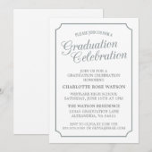 CLASSY CHIC ELEGANT GRADUTY INVITATION PARTI (Devant / Derrière)