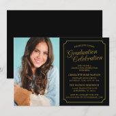 CLASSY CHIC ELEGANT GRADUTY INVITATION PARTI (Devant / Derrière)