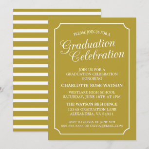 CLASSY CHIC ELEGANT GRADUTY INVITATION PARTI