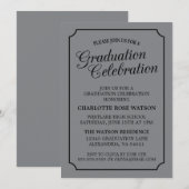 CLASSY CHIC ELEGANT GRADUTY INVITATION PARTI (Devant / Derrière)