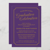 CLASSY CHIC ELEGANT GRADUTY INVITATION PARTI (Devant / Derrière)