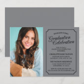 CLASSY CHIC ELEGANT GRADUTY INVITATION PARTI (Devant / Derrière)