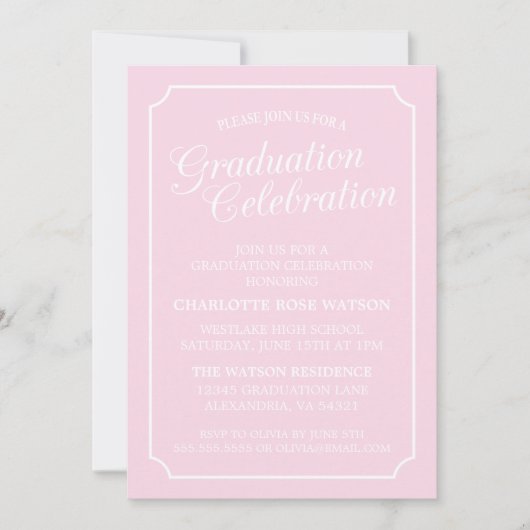 CLASSY CHIC ELEGANT GRADUTY INVITATION PARTI (Devant)