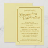 CLASSY CHIC ELEGANT GRADUTY INVITATION PARTI (Devant / Derrière)