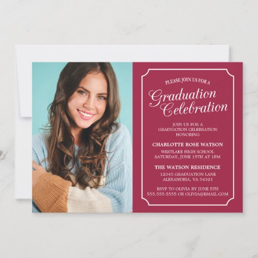 CLASSY CHIC ELEGANT GRADUTY INVITATION PARTI (Devant)