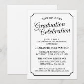 CLASSY CHIC ELEGANT GRADUTY INVITATION PARTI (Devant / Derrière)
