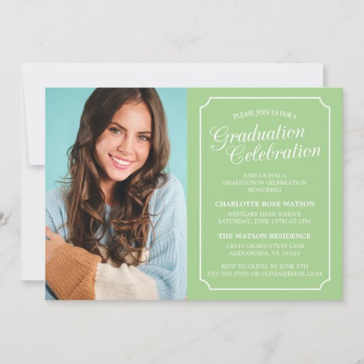 CLASSY CHIC ELEGANT GRADUTY INVITATION PARTI (Devant)
