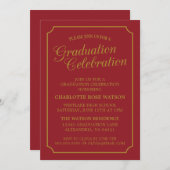 CLASSY CHIC ELEGANT GRADUTY INVITATION PARTI (Devant / Derrière)