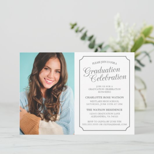 CLASSY CHIC ELEGANT GRADUTY INVITATION PARTI (Debout devant)