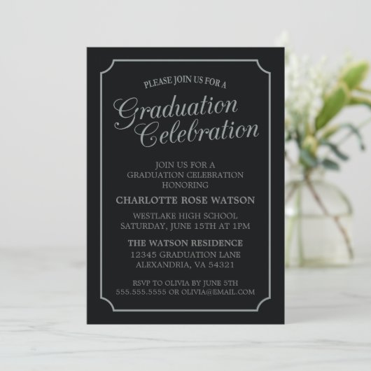 CLASSY CHIC ELEGANT GRADUTY INVITATION PARTI (Debout devant)