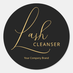 Classy Chic Gold en Black Lash Cleanser Label