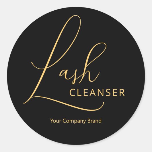 Classy Chic Gold et Black Lash Cleanser Étiquette (Devant)