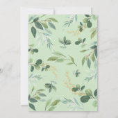 Classy + Chic Greenery Botanische Tuin Trouwen Kaart (Achterkant)
