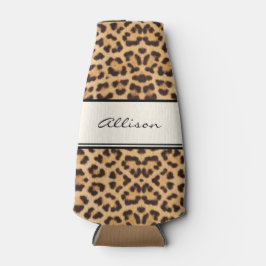Classy Chic Leopard-afdrukken op maat Flesjeskoeler