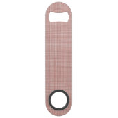 Classy Chic Light Mauve Roze Weave Patroon Speed Flessenopener (Achterkant)