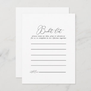 Classy Chic Minimalist Bucket List-kaarten Briefkaart