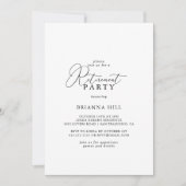 Classy Chic Minimalist Retirement Party Kaart (Voorkant)