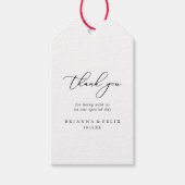 Classy Chic Minimalist Weddenschap Hartelijk dank Cadeaulabel (Voorkant)