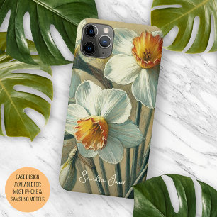 Classy Chic narcissen Fine Art Botanische Schilder iPhone 11Pro Max Hoesje