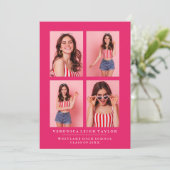 CLASSY CHIC PHOTO COLLAGE FAIRE-PART DE DIPLÔME (Debout devant)