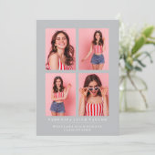 CLASSY CHIC PHOTO COLLAGE FAIRE-PART DE DIPLÔME (Debout devant)