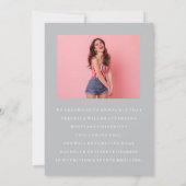 CLASSY CHIC PHOTO COLLAGE FAIRE-PART DE DIPLÔME (Dos)